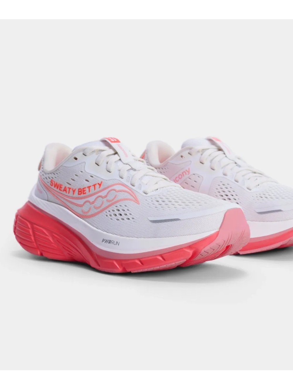 Saucony Guide 18,Woman’s Sweaty Betty White/Pink Athletic Running Shoes, Size 11 - Picture 2 of 16